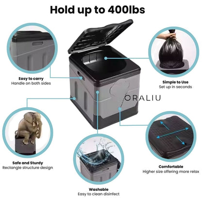 Portable Folding Toilet – Ideal for Camping, Festivals & Travel