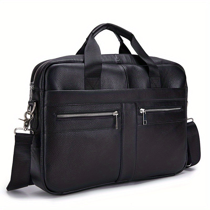 Ventolini Genuine Leather Men's Shoulder Bag – Adjustable Strap Crossbody with Spacious Interior
