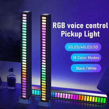 Smart Sound-Activated RGB Light Bar | Music Sync LED Ambient Lighting
