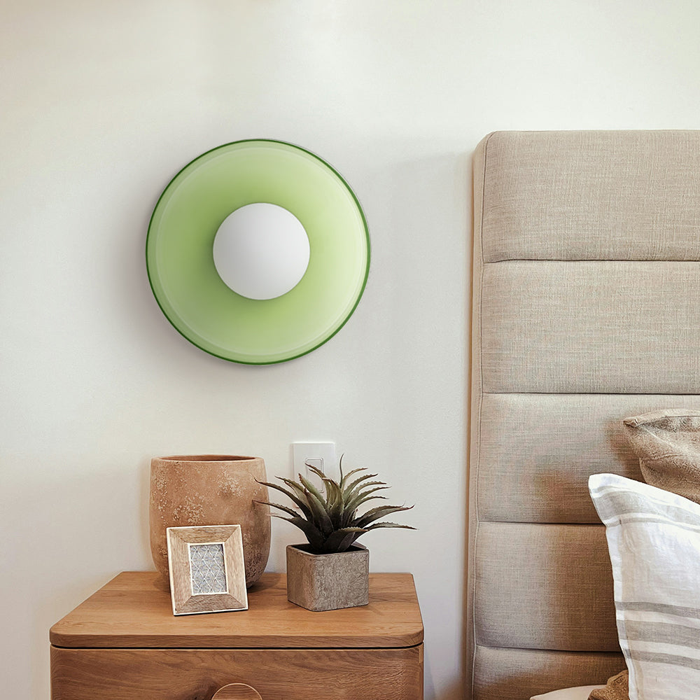 Modern Round Glass Ceiling Light – Elegant Flush Mount Fixture for Kitchen & Living Spaces