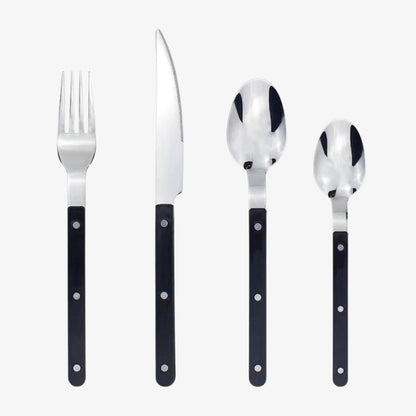 24-Piece Cutlery Set – Engraved Stainless Steel Flatware for 6 People