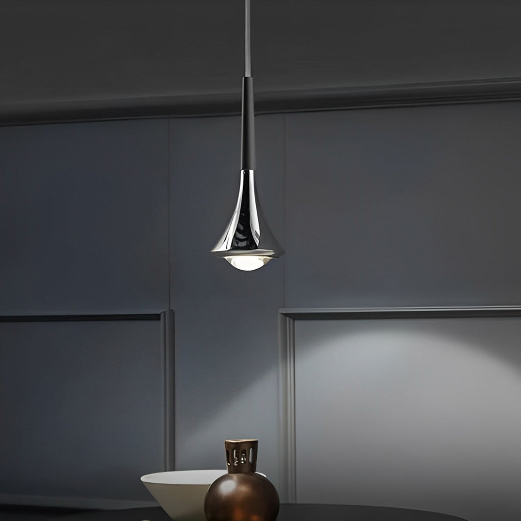 AquaLight – Scandinavian Teardrop Pendant Light | Modern LED Hanging Lamp in Black, Gold or Chrome