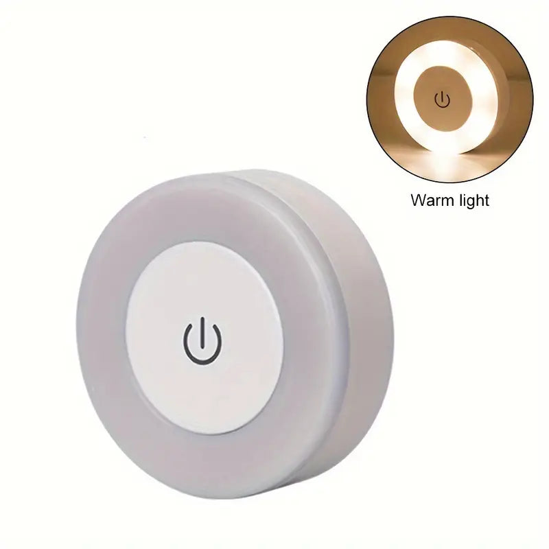 LED Touch Night Lamp – Dimmable Ambient Light with Warm & White Modes
