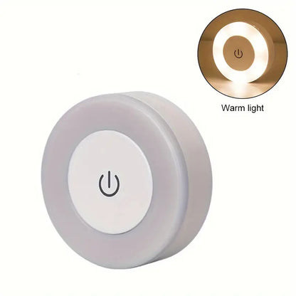 LED Touch Night Lamp – Dimmable Ambient Light with Warm & White Modes