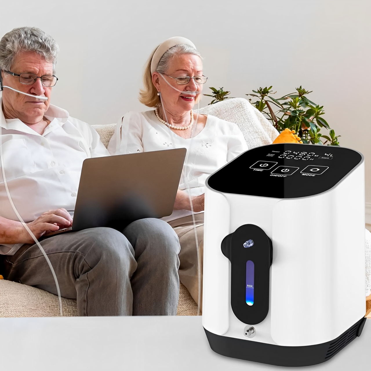 Portable Oxygen Concentrator – Lightweight & Adjustable Oxygen Supply for Home & Travel