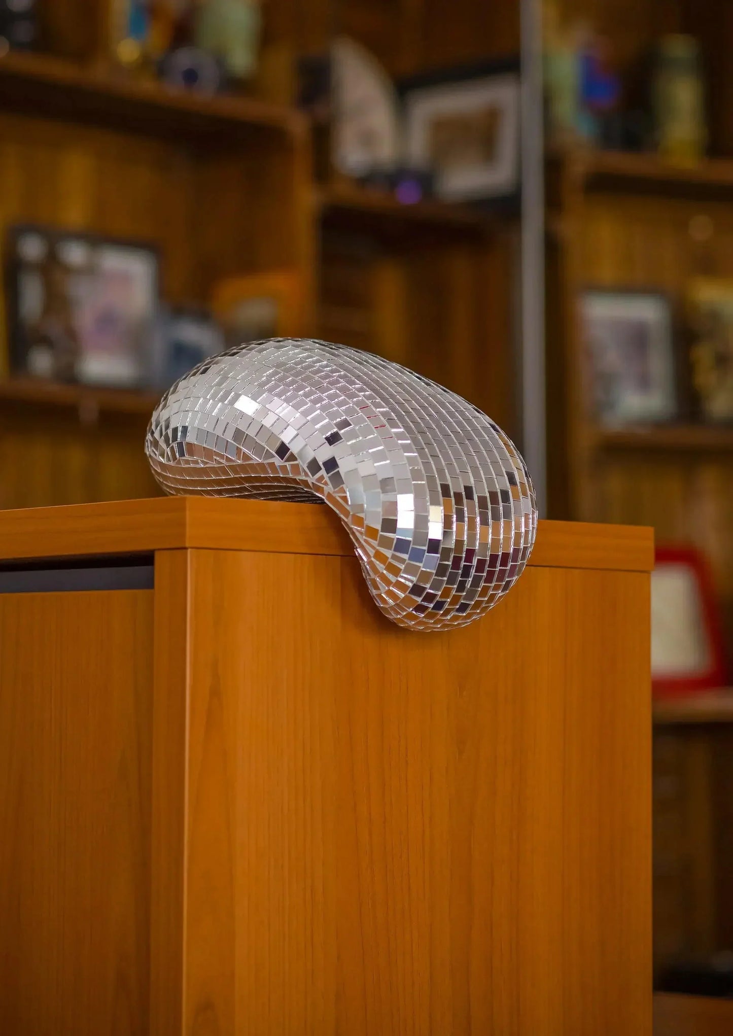 Melting Disco Ball Wall Decor – Unique Reflective Art Piece