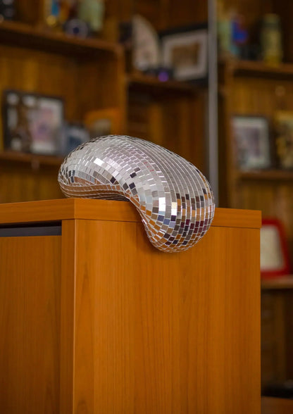 Melting Disco Ball Wall Decor – Unique Reflective Art Piece