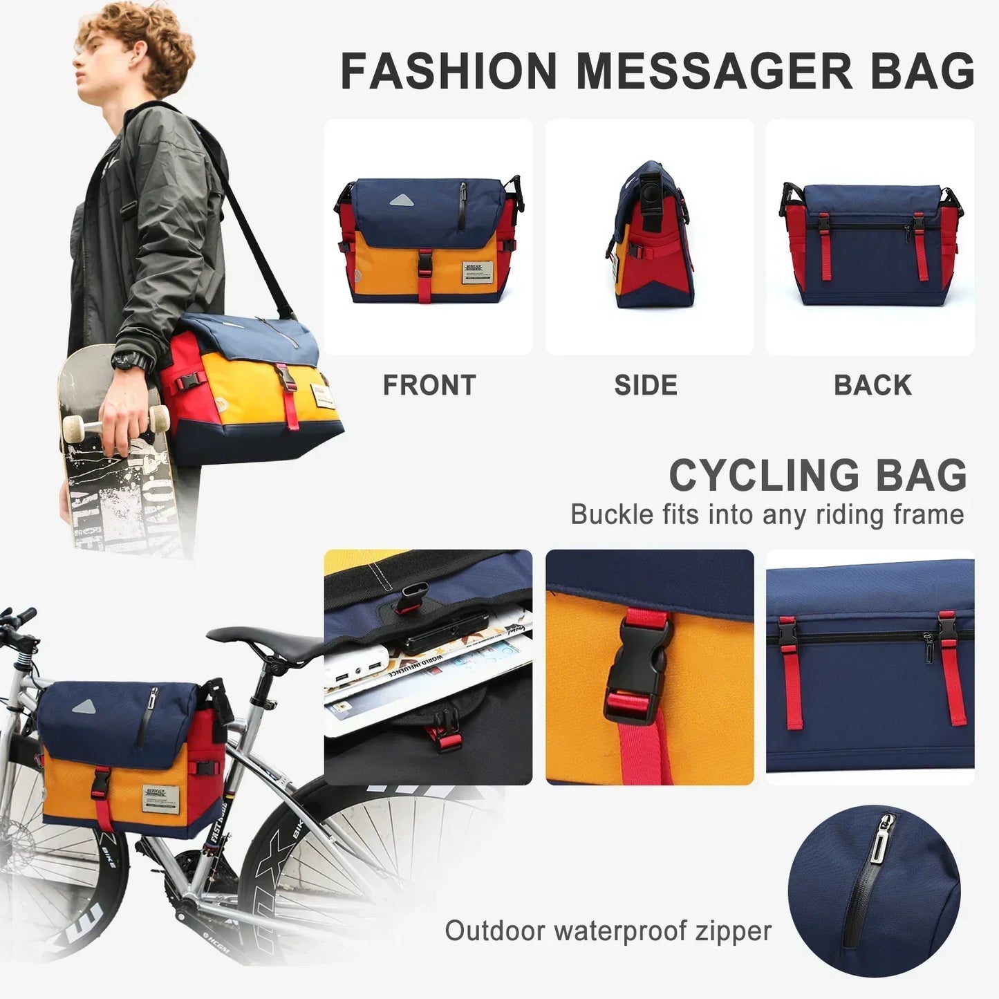 Luke | Classic Water-Resistant Crossbody Messenger Travel Bag