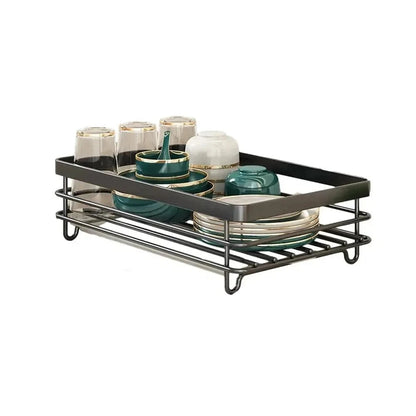 Adjustable Stainless Steel Dish Drying Rack – Space-Saving Kitchen Drainer for Plates, Glasses & Cutlery