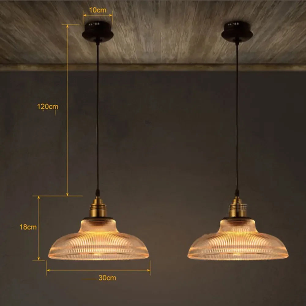 LumiAura Scandinavian Glass Pendant Light – Vintage Elegance for Modern Interiors