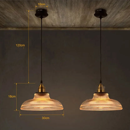 LumiAura Scandinavian Glass Pendant Light – Vintage Elegance for Modern Interiors