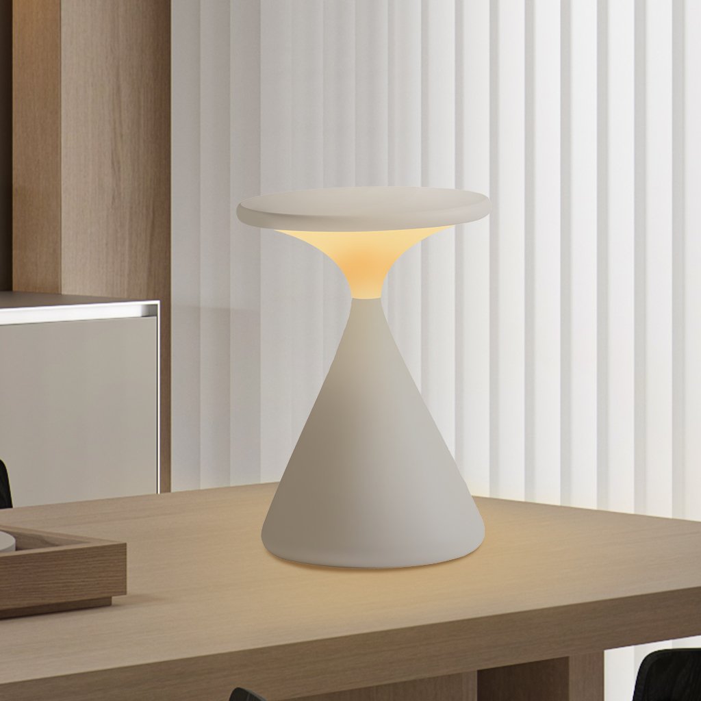 Aeron Hourglass Cordless LED Table Lamp – Rechargeable, Dimmable, Modern Design