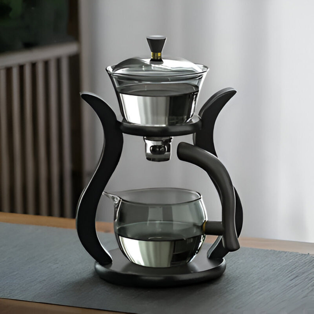Artisan Magnetic Glass Teapot Set with Infuser – Elegant Drip-Free Glass Teapot for Loose Leaf Tea