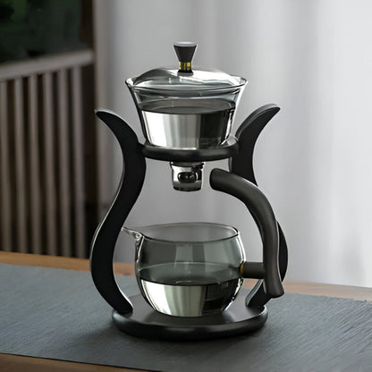 Artisan Magnetic Glass Teapot Set with Infuser – Elegant Drip-Free Glass Teapot for Loose Leaf Tea