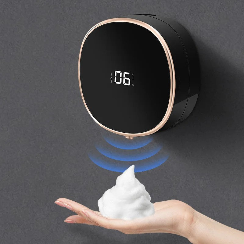 Cleon 5-in-1 Smart Automatic Soap Dispenser with LED Display – Touchless, Rechargeable & Wall-Mountable