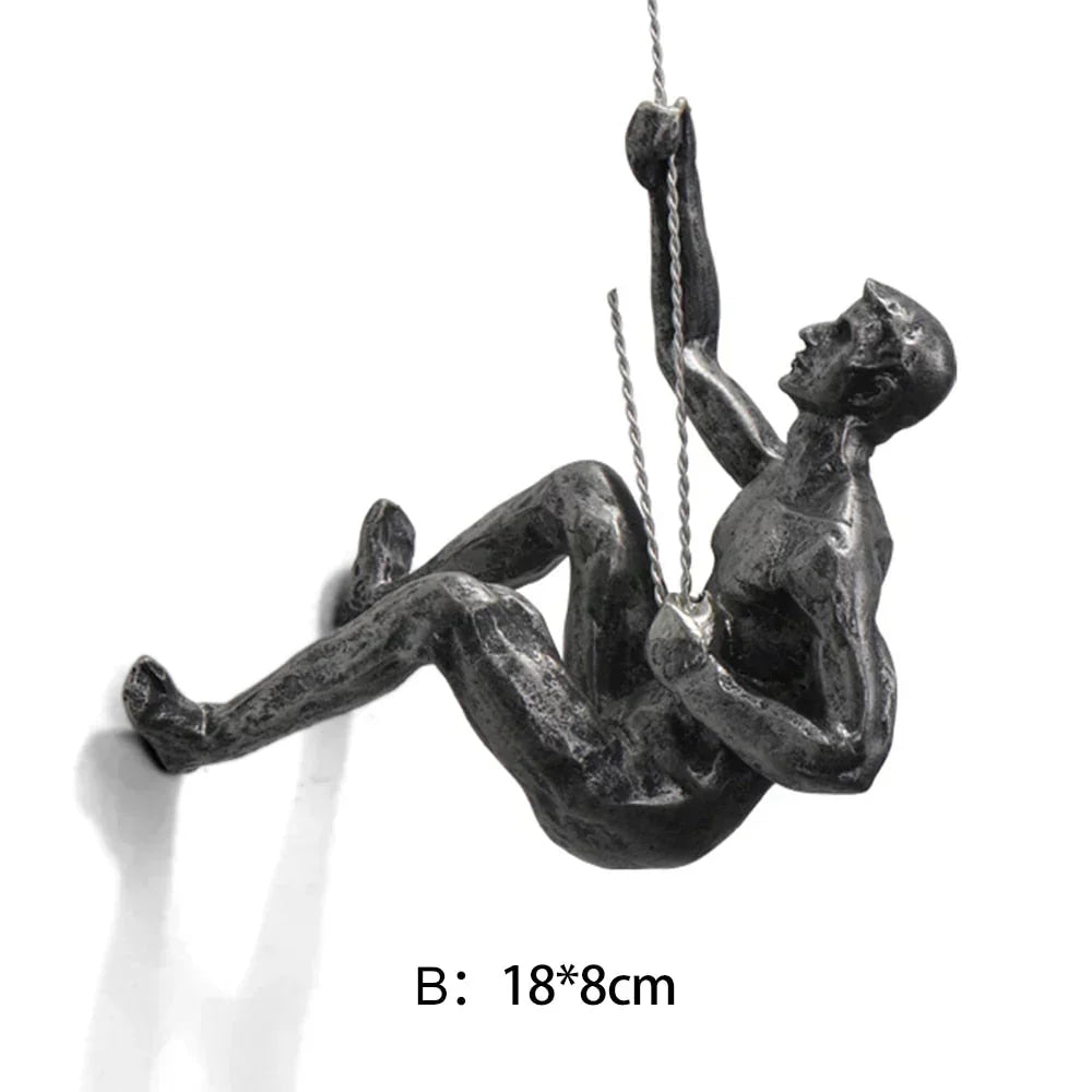 Rock Climbing Wall Sculpture | Unique Decorative Art Piece