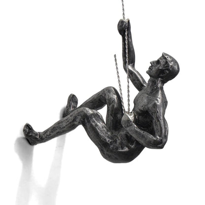 Rock Climbing Wall Sculpture | Unique Decorative Art Piece