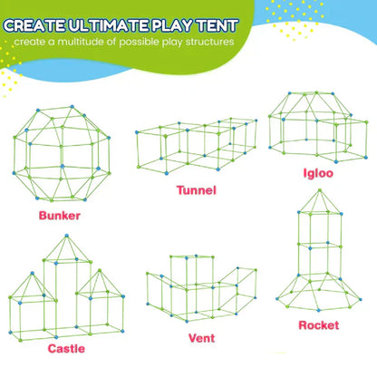 Kids Fort Building Kit – Creative Construction Playset