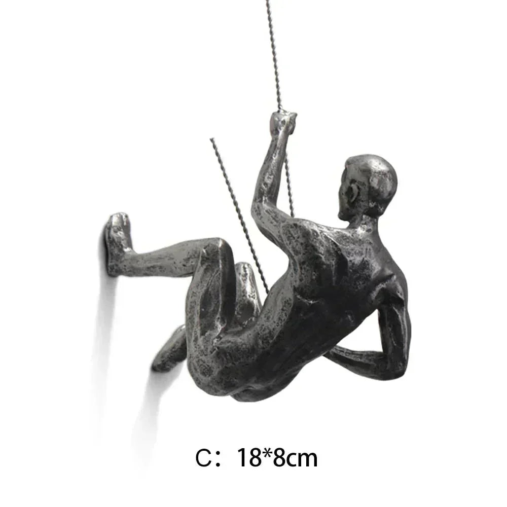 Rock Climbing Wall Sculpture | Unique Decorative Art Piece