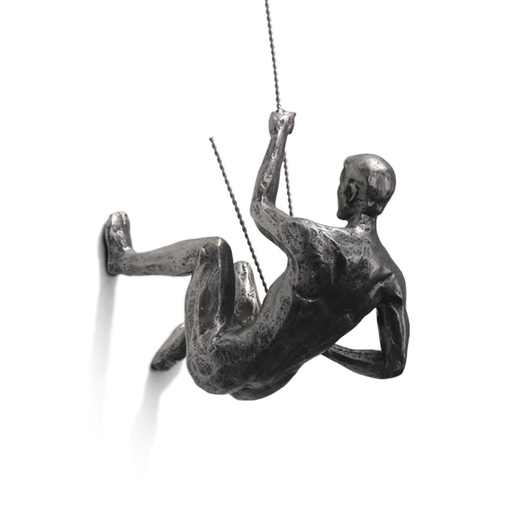 Rock Climbing Wall Sculpture | Unique Decorative Art Piece