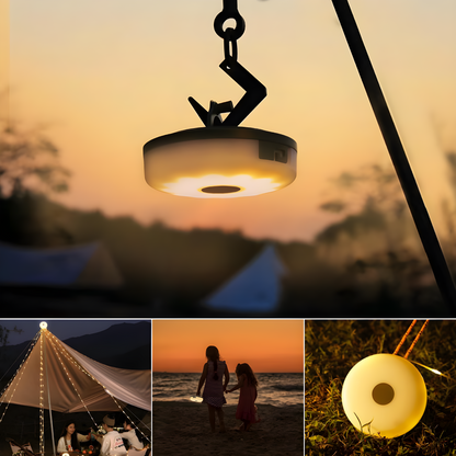 CampBeam LED Outdoor String Lights – Rechargeable Waterproof Lights with Magnetic Hooks & 5 Lighting Modes