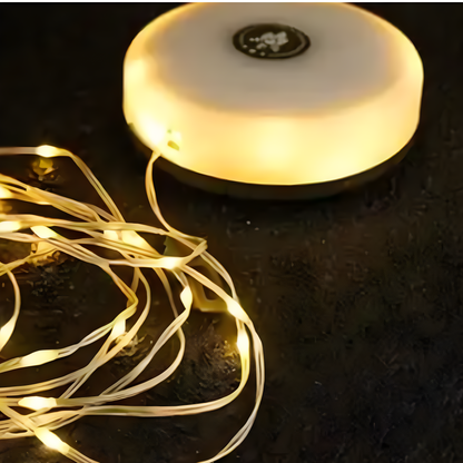 CampBeam LED Outdoor String Lights – Rechargeable Waterproof Lights with Magnetic Hooks & 5 Lighting Modes