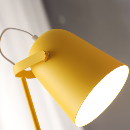 Macaron Desk Lamp – Nordic Yellow Adjustable Table Lamp for Reading & Study