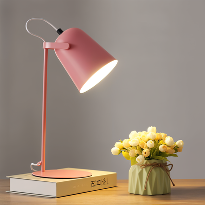 Macaron Desk Lamp – Nordic Yellow Adjustable Table Lamp for Reading & Study