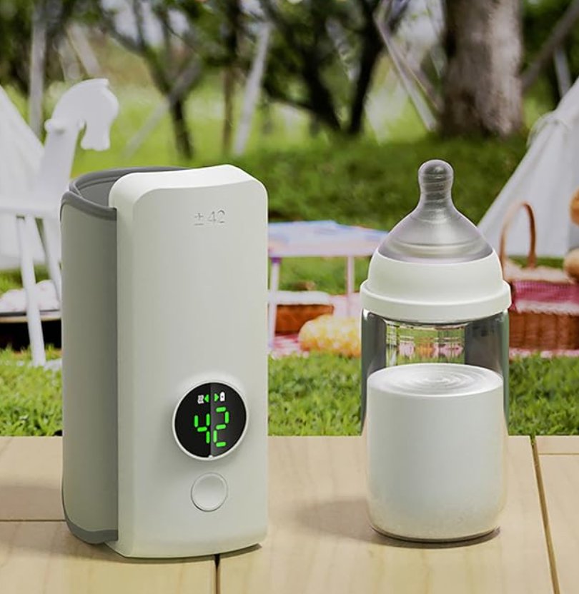 Portable Baby Bottle Warmer – 6 Heat Levels with Adjustable Temperature Control for Babies & Toddlers