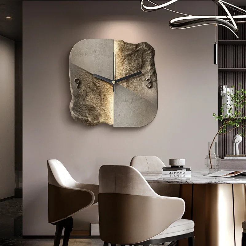 Modern 3D Wall Clock – Large 30cm Designer Sandstone Clock with Silent Quartz Movement