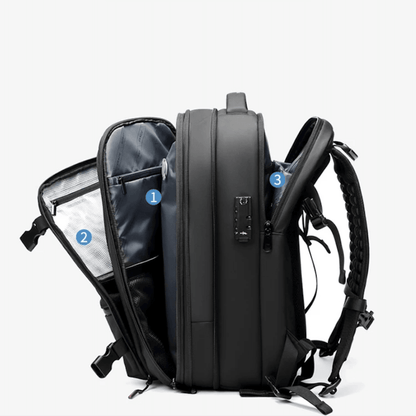 CompriBag – Space-Saving Vacuum Travel Backpack with Expandable Capacity (25L–60L)