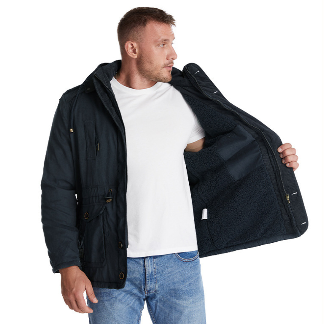 Men’s Warm Winter Coat – Wind & Waterproof Outdoor Jacket for Cold Weather Protection