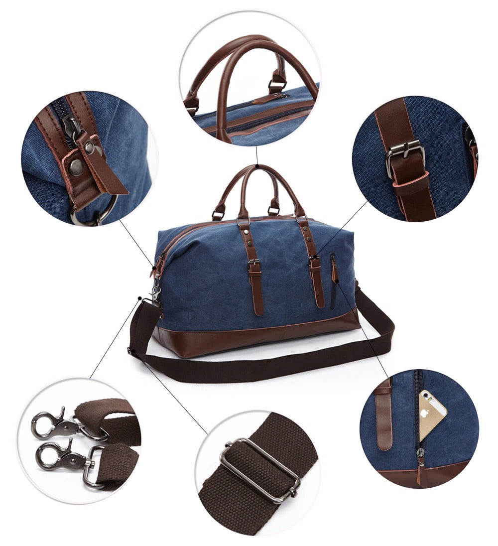 Durable 50L Travel Duffel Bag – Water-Resistant Fabric with Adjustable Shoulder Strap