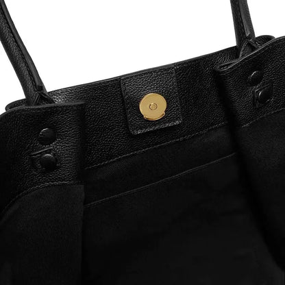 Tassa Luxury Oversized Shoulder Bag with Gold Clasp – Elegant Minimalist Tote for Women