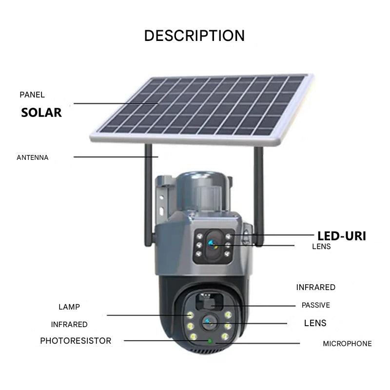 DualGuard Solar 4K – Wireless Security Camera with Solar Panel & 360° App Control