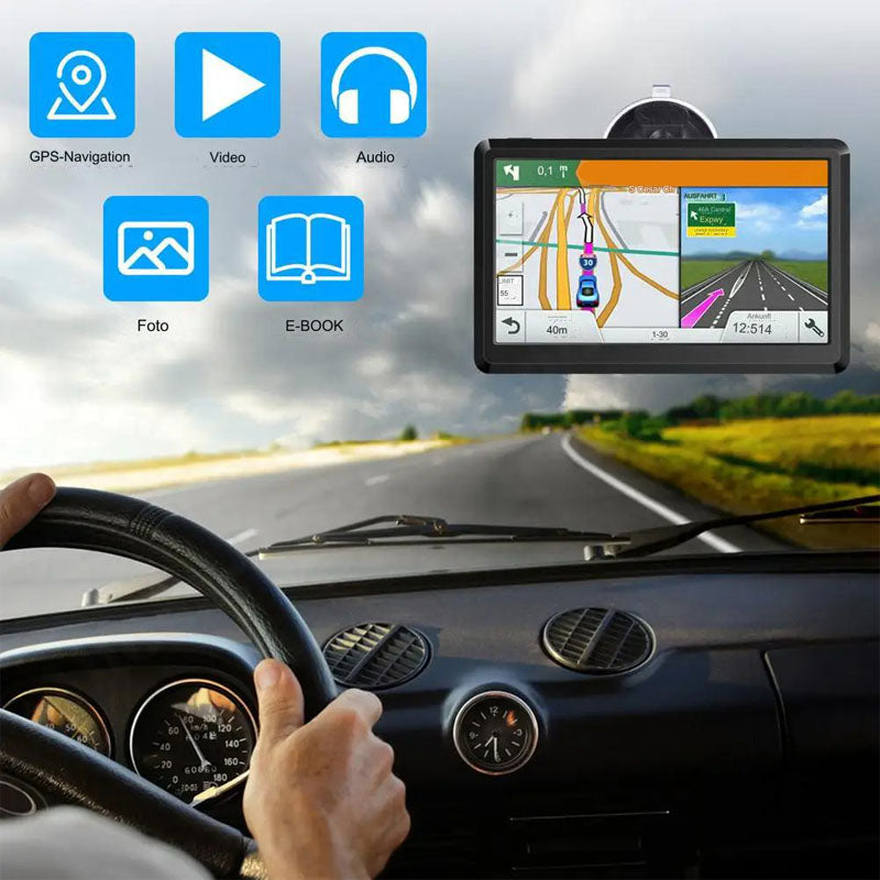 Multi-Mode Truck GPS Navigation System – 7-Inch Sat Nav for Lorries, Vans & Cars with Lifetime Maps