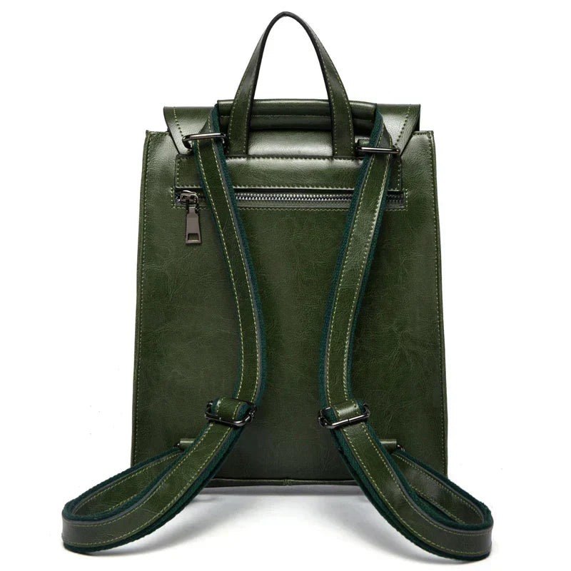 LuxeCarry Leather Backpack – Stylish Design with Versatile Storage for Women