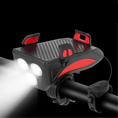 RideLight 4-in-1 Bike Light | Power Bank, Phone Holder & Horn | 400 Lumens Waterproof Light