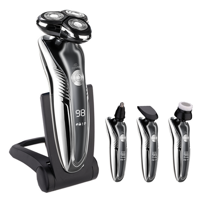 Rechargeable Wet & Dry Electric Shaver for Men – Waterproof Grooming with LCD Display