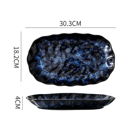 Blue Nebula 10-Piece Dinnerware Set – Elegant & Celestial Dining