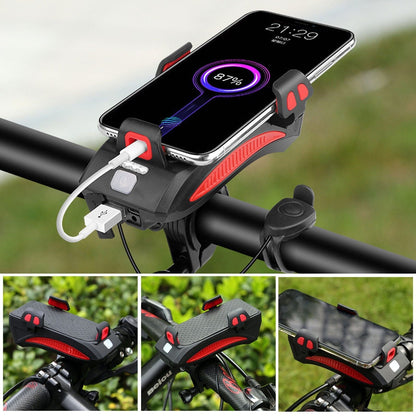 RideLight 4-in-1 Bike Light | Power Bank, Phone Holder & Horn | 400 Lumens Waterproof Light