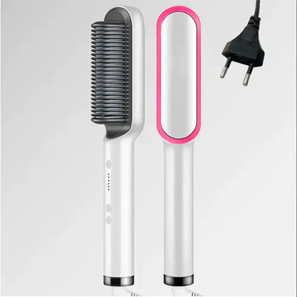 Ceramic Hair Straightening Brush – Fast, Safe & Frizz-Free Styling for All Hair Types