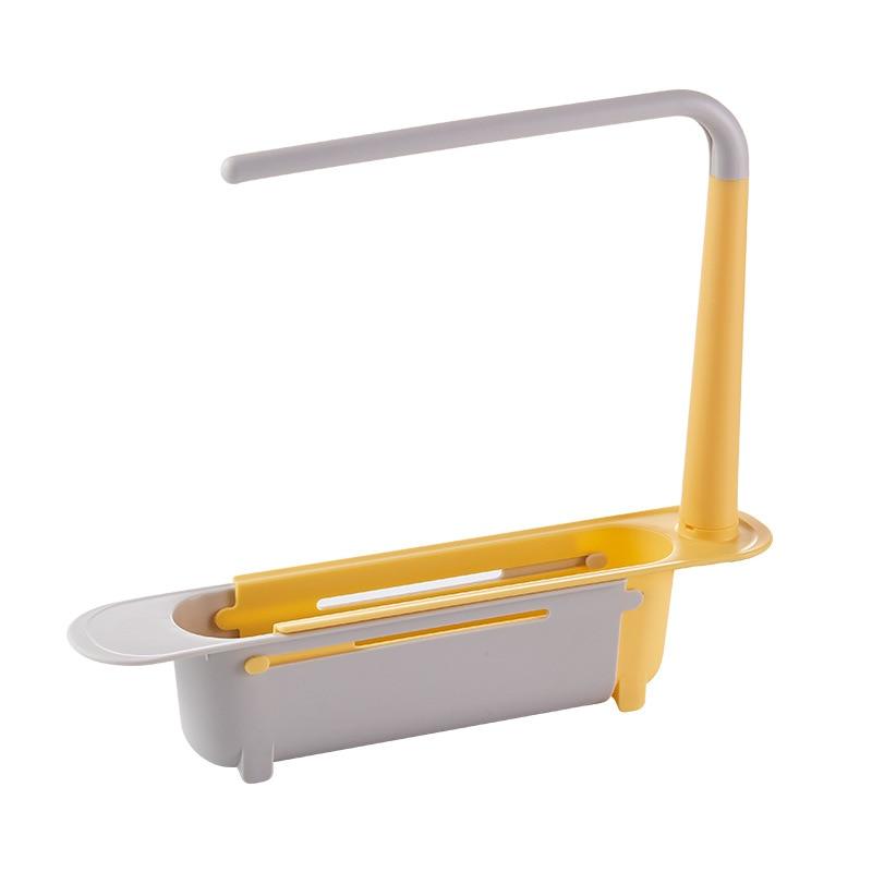 Sink Side Kitchen Organiser with Fast Drainage – Compact Dish Accessory Storage Rack