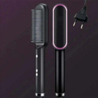 Ceramic Hair Straightening Brush – Fast, Safe & Frizz-Free Styling for All Hair Types