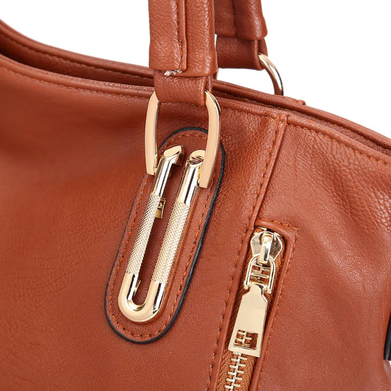 Sophie Vintage-Style PU Leather Crossbody Handbag – Elegant Classic Shoulder Bag for Women