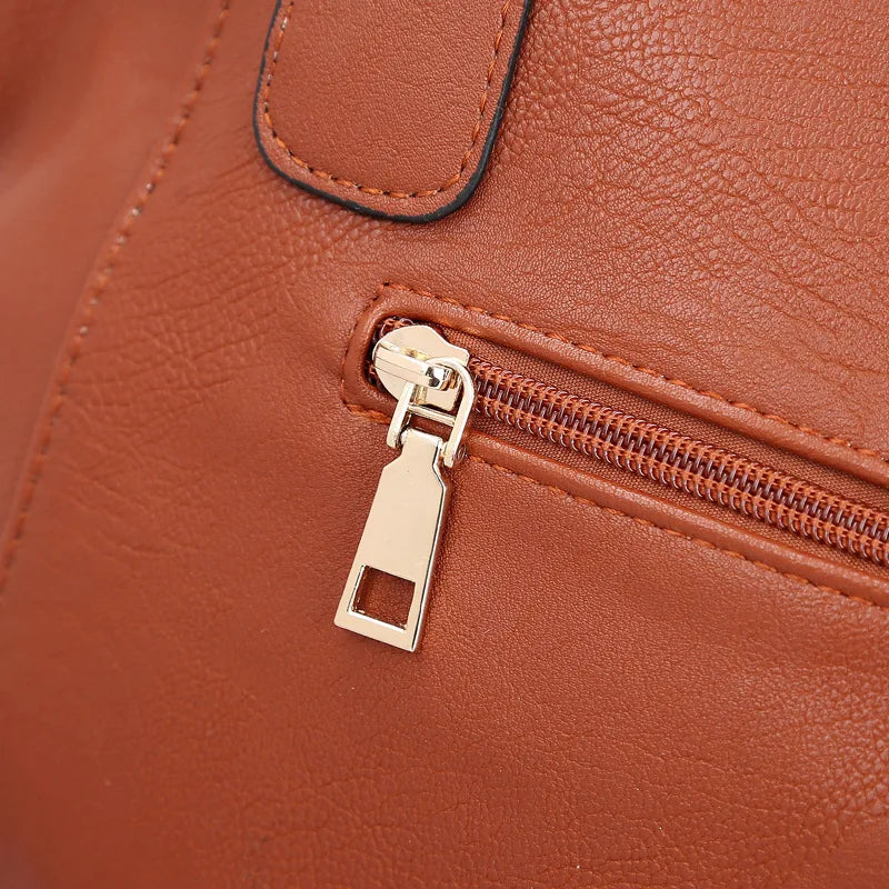 Sophie Vintage-Style PU Leather Crossbody Handbag – Elegant Classic Shoulder Bag for Women