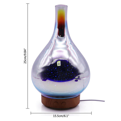 AromaBurst 3D Glass Essential Oil Diffuser with LED Lights