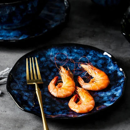 Blue Nebula 10-Piece Dinnerware Set – Elegant & Celestial Dining