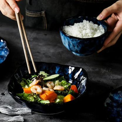Blue Nebula 10-Piece Dinnerware Set – Elegant & Celestial Dining