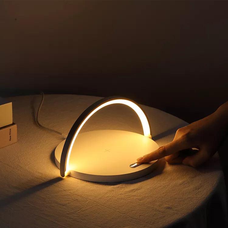 PowerHub – 3-in-1 Wireless Charger, Phone Stand & LED Desk Lamp